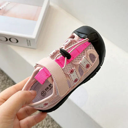 Children Sport Sandals Baby Soft Breathable Beach Sandals Summer Boys Girls Hollow Cool Running Shoes Kids Buckle Sandals