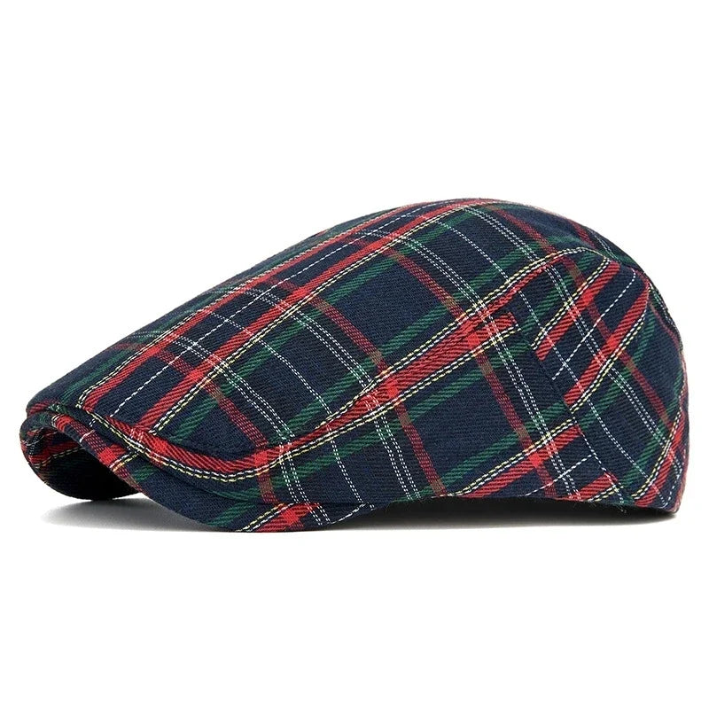 Colorful Plaid Forward-Caps for Men and Women Fashionable Baseball Caps Berets British Newsboy Hats Artist Hats