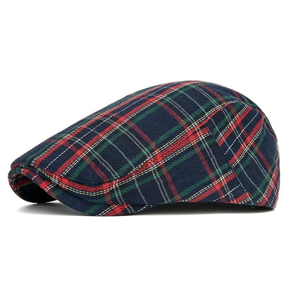 Colorful Plaid Forward-Caps for Men and Women Fashionable Baseball Caps Berets British Newsboy Hats Artist Hats