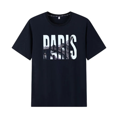 Popular T-shirt for Men Printed Tees Plus Size 110-175kg 6XL/7XL Fashion Summer Cotton Round Neck Short Sleeve Oversized Tops