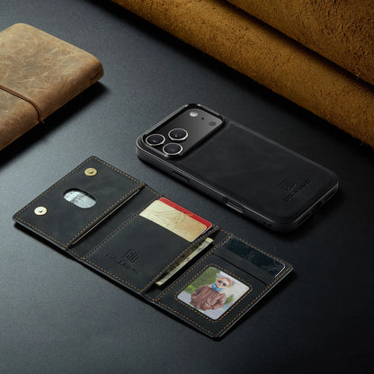 Luxury Leather Phone Case for IPhone 17 Pro Max Air16E 16 14 15 Plus 13 12 11 Pro Max Magnetic Detachable Card Stand Wallet