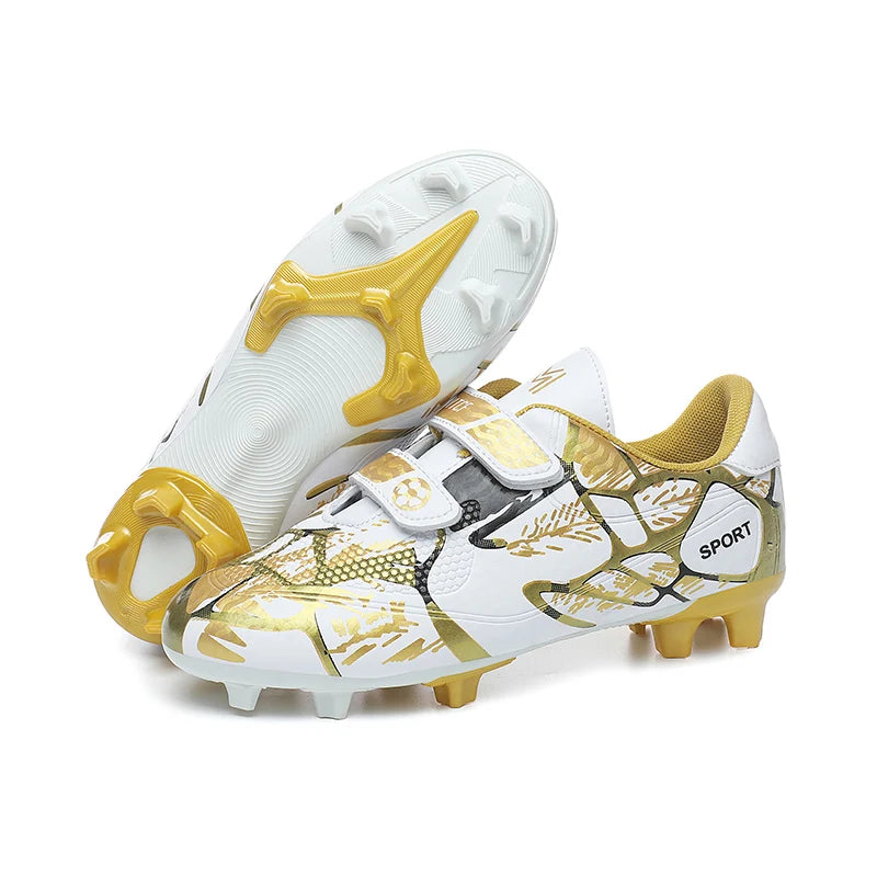 30-40# Personality Stylish And Comfortable Boys Girls Training Game Sneakers Indoor Outdoor Lawn Youth Student Soccer Shoes