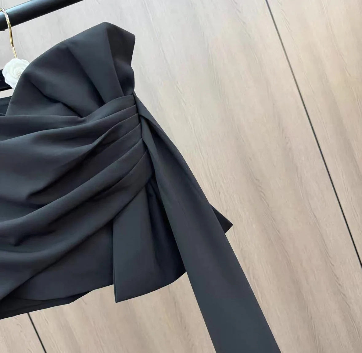 2026 Spring and Summer Design Sense Niche French Temperament Pleated Bow Streamer Hip Skirt for Women Ladies