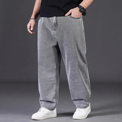 Big Size Jeans Men Good Quality Large Size Jumbo Long Loose Pants Plus Size Loose Jeans Men Wearable Seasons Denim Baggy Jean