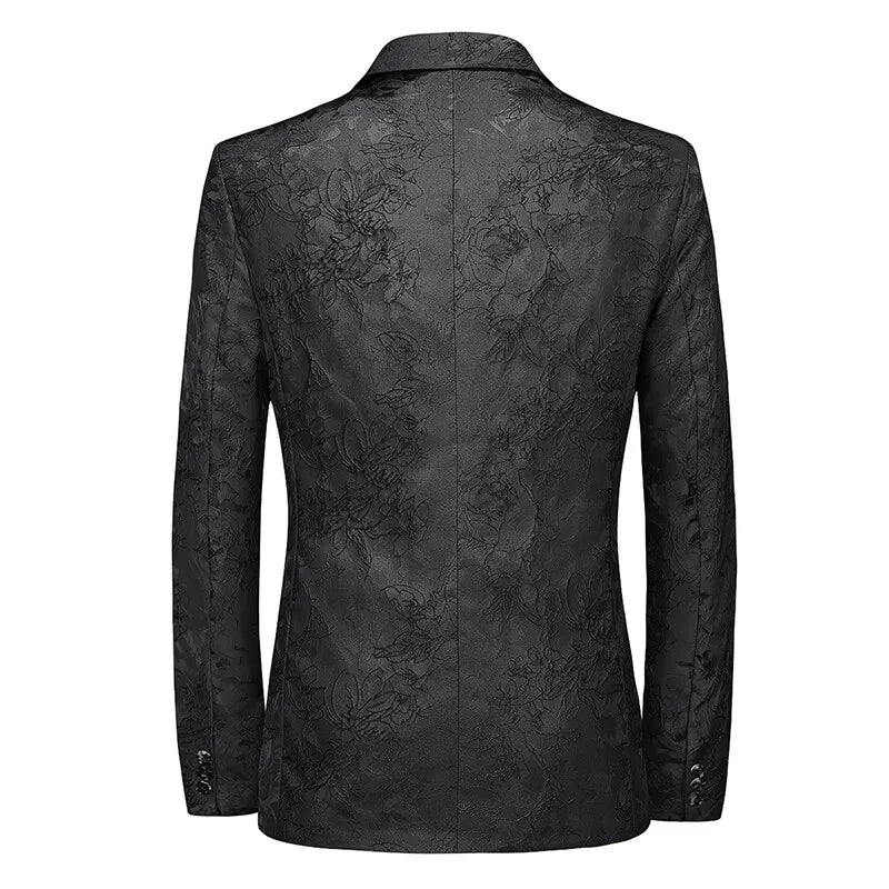 2026 New Men's Red Single-breasted V-neck Blazer Coat, Asian Fit Wedding Party Dress Jacket M-6XL New Arrivals