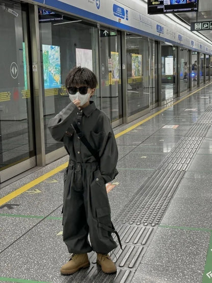 Shirt Set Children's Boy's Clothing Elementary Student Men's Clothes Autumn Winter Wear Boy´s Kids Sweatshirt Boys Sets Suit