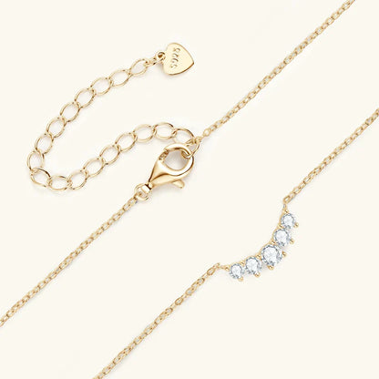 Moissanite Pendant Necklace 925 Silver Original Certified Chain For Women Exquisite Cluster Necklaces Anniversary Jewelry