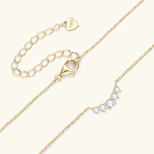 Moissanite Pendant Necklace 925 Silver Original Certified Chain For Women Exquisite Cluster Necklaces Anniversary Jewelry