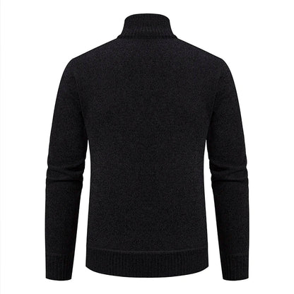 2023 Knitwear Spring and Autumn Men's Stand-up Collar Thick Warm Cardigan Sweater Winter Loose Casual Coat