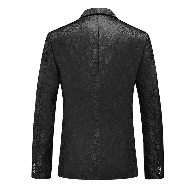 2026 New Men's Red Single-breasted V-neck Blazer Coat, Asian Fit Wedding Party Dress Jacket M-6XL New Arrivals