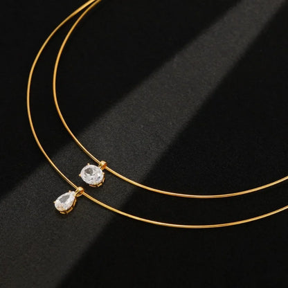 2/3Carat Oval Cut Moissanite Pendant Necklace Plated 18K Gold Lab Diamond 100% S925 Silver Choker for Women Jewelry Gifts