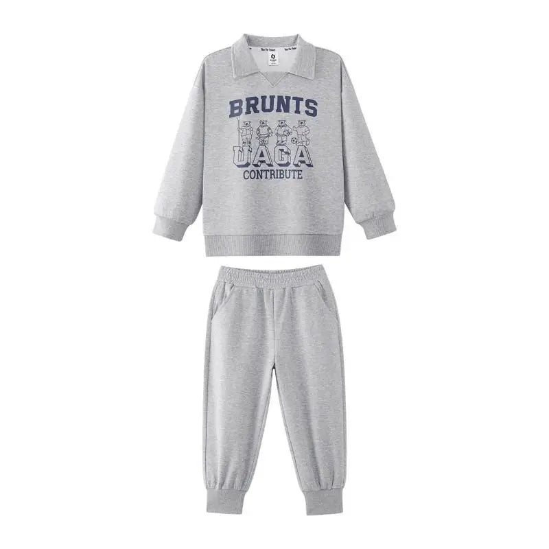 Spring Autumn Girls Boys Alphabet Workout Preppy Sweatshirt+Sweatpant School Kids Tracksuit Child 2PCS Outfit Jogger Set 3-14Yrs