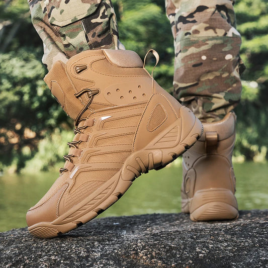 Fashion Men's Boots Comfortable High-top Boots Outdoor Non-slip Hiking Boots Lightweight Men Desert Boots Motorcycle Boots