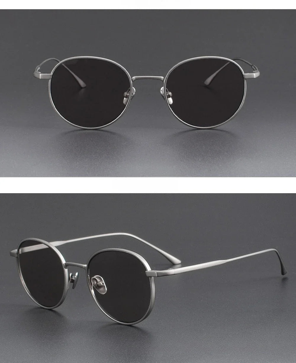 High Quality Pure Titanium Sunglasses Fashion Night Vision Driving Outdoor Sunshade UV400 Sun Glasses Support Prescription Lens