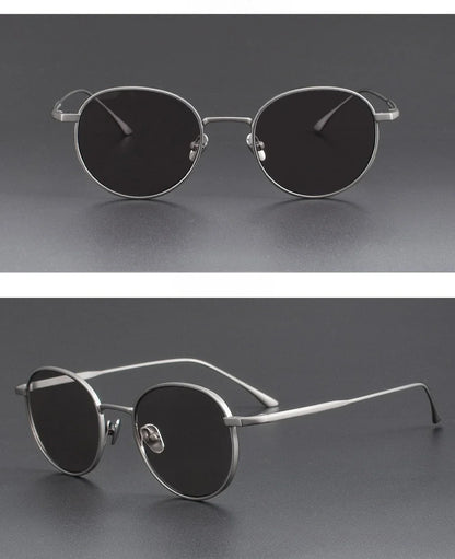 High Quality Pure Titanium Sunglasses Fashion Night Vision Driving Outdoor Sunshade UV400 Sun Glasses Support Prescription Lens