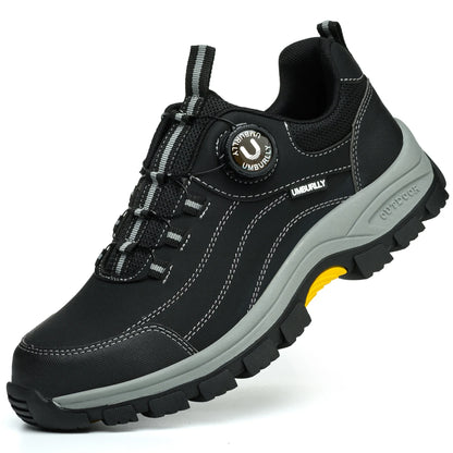 Black Leather Safety Shoes Security Boots Men's Security-Protection Industrial Safety Boots Man For Work Men Shoes Industrial