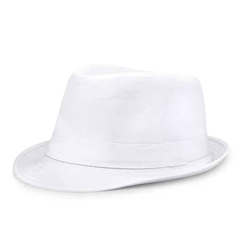 Summer Solid Bright Color Sun Hat British Jazz Hat Top Hat Men's Top Hat Winter Middle-aged and Elderly Jazz Warm Hat Fedora Hat