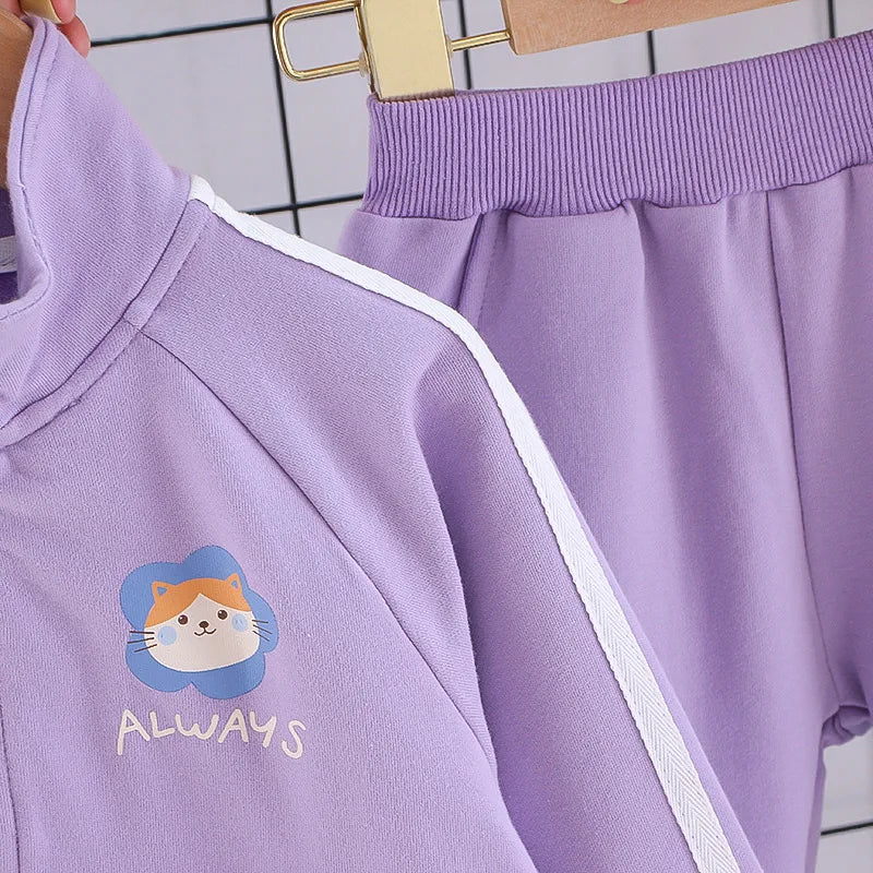New Spring Autumn Baby Girl Clothes Suit Children Fashion Jacket Pants 2Pcs/Sets Toddler Casual Costume Infant Kids Tracksuits