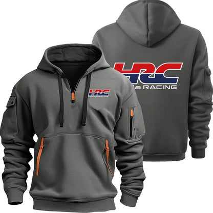 HRC Logo Racing Team Men's Half-zip Hoodie Spring and Autumn Men's Sweatshirt 2025 Sports Men's Pullover Clothes