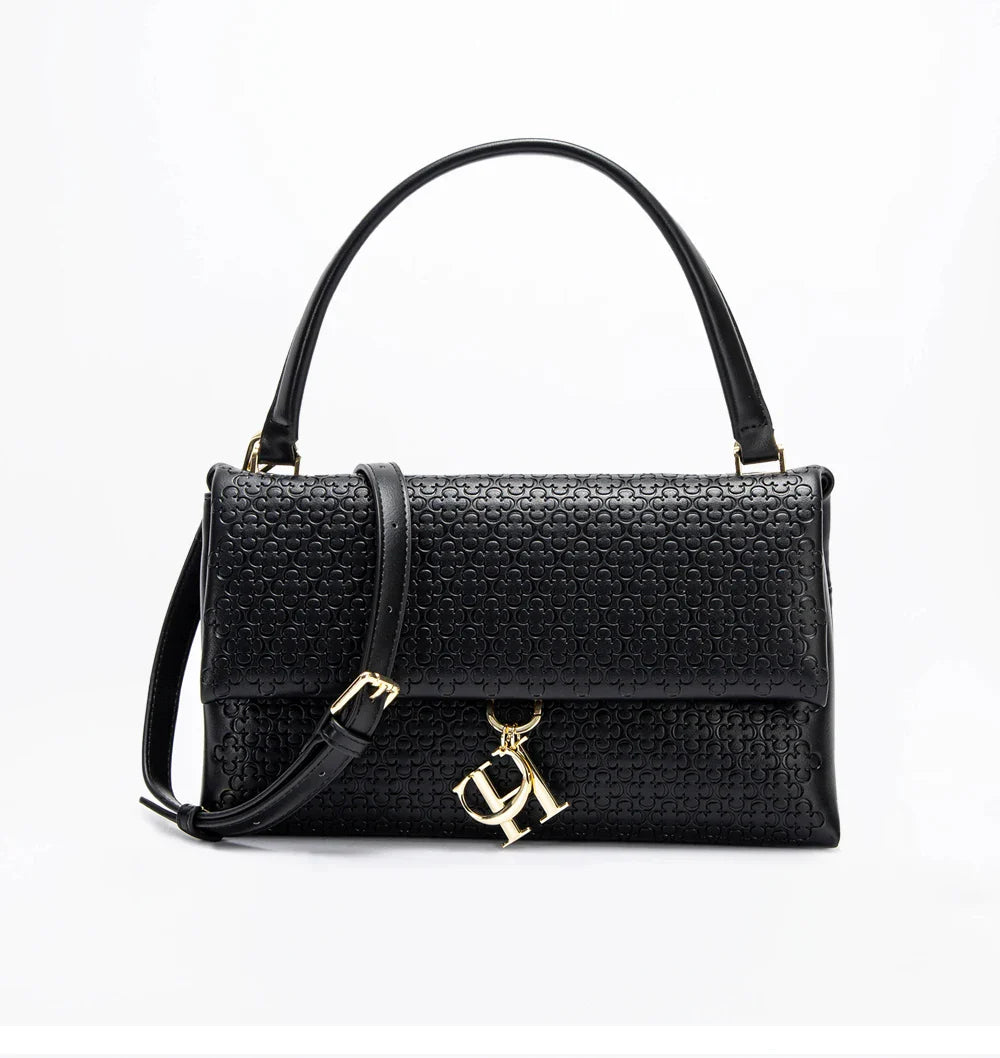 Unique Fashion Printed Women's Handbag Metal Accessories Solid Color Elegant Simplicity Women's Shoulder Bag