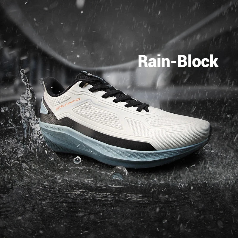 Rainblock Men Running Shoes Water Repellent Anti-Slip Grippy Cushioning Airy Male Sneakers 672532231
