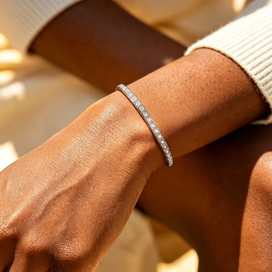 Bracelets en moissanite certifiés D couleur 2,5 mm pour femmes, bracelet de tennis Hip Hop en argent sterling 925 avec diamants pour hommes