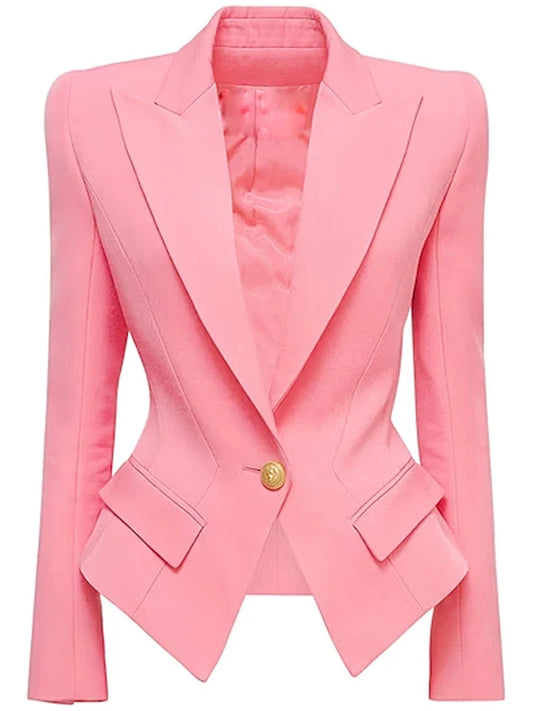 HIGH STREET Newest 2026 Designer Jacket Women's Slim Fitting Single Button Lapel Blazer