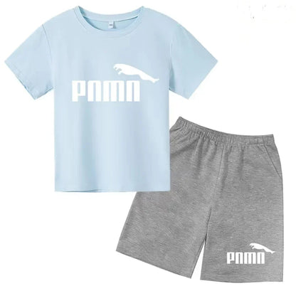 Des vêtements esthétiques pour les enfants de 3 à 12 ans, T-shirt imprimé avec des lettres, blouse à manches courtes et pantalon
