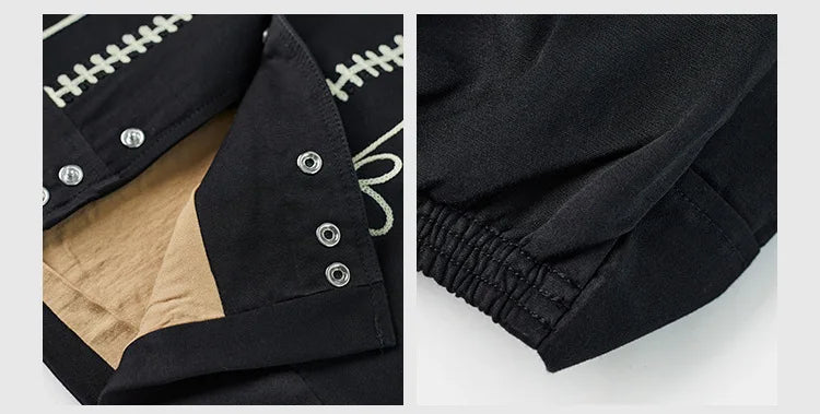 Non Stock Bolero Men's Rockabilly Jacket in Black Vintage-Inspired Western Embroidery Outerwear