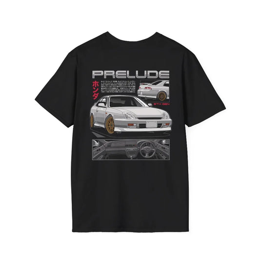 Men's and Women's T-shirt Summer Luxury Brand Tee Honda Prelude Short-sleeved Spring and Autumn Motorcycle Cycling Top