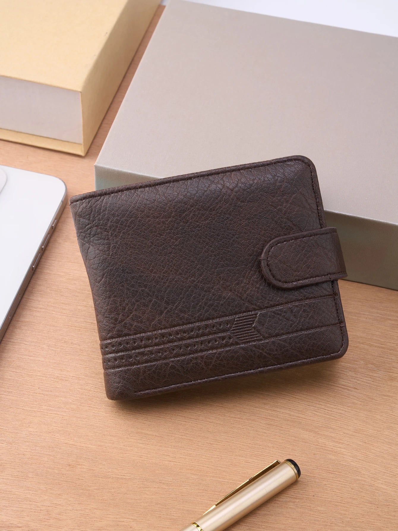 Portefeuille en cuir fin pour homme, porte-monnaie à fermeture éclair de qualité avec compartiment à monnaie, porte-cartes court décontracté pour homme pour un usage quotidien