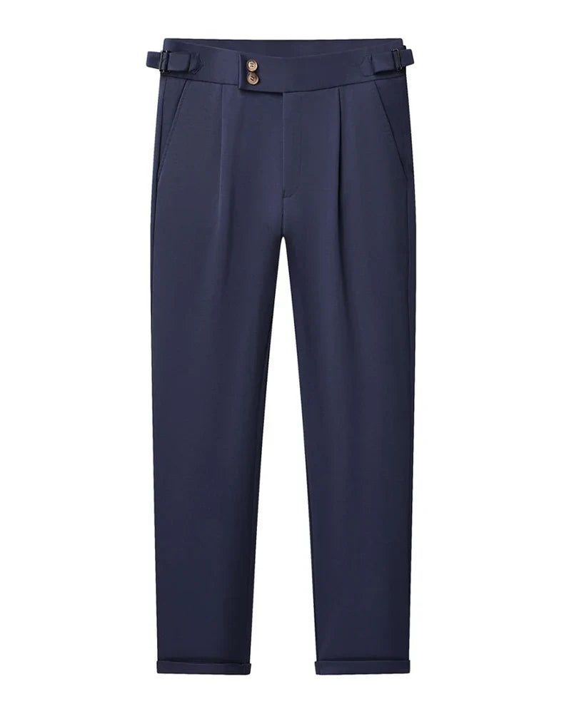 High Quality Mens Stretch Golf Pants Casual Slim Fit Dress Pants Adjustable Waist Tapered Work Cropped Trousers