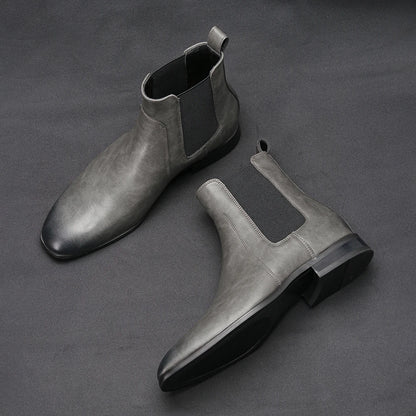 40~46 Chelsea Boots Men 2024 Brand Comfortable Fashion Leather Men Boots #KD431