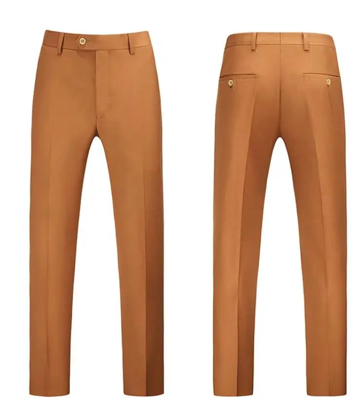 Men's Blue Suit Pants, Red Elegant Man Office Work Pant, Green and Purple Casual Trousers Men 17 Colors Pantalones Hombre