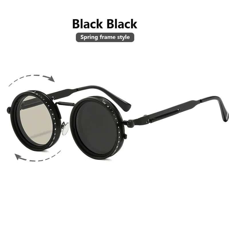 Cycling ND2-400 9 Level Adjustable Dimming Polarized Sunglasses Men Women Fishing Punk Round Glasses Eyeglasses ND Filter
