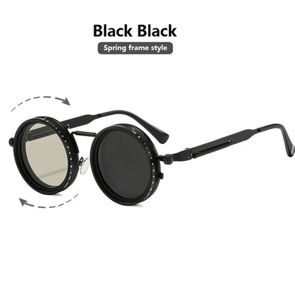 Cycling ND2-400 9 Level Adjustable Dimming Polarized Sunglasses Men Women Fishing Punk Round Glasses Eyeglasses ND Filter