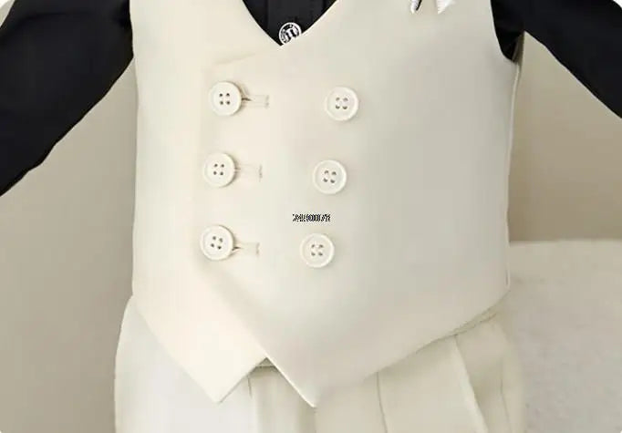 Newborn Baby Boys 1 Year Birthday Suit Kids Formal Photograph Suit Children Wedding Dress Child Performance Party Dance Costume