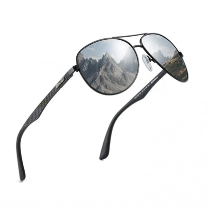 Aluminum Vintage Uv400 Pilot Polarized Sunglasses Shade for Men Driving Fishing Sun Glasses