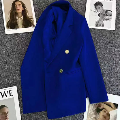 Women's Casual  Jaet Coat 22 Colors Small Suit Outerwear Long Sve Commute Sle Pure Color Spring Season