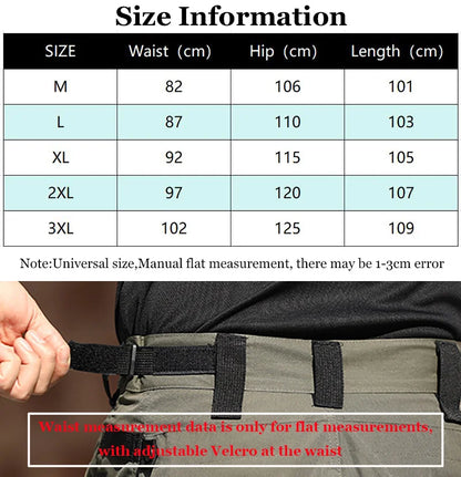 Outdoor Waterproof Work Pants Men Field Combat Tactical Trousers Spring Autumn Wear-Resistant Multi-pocket Training Cargo Pants