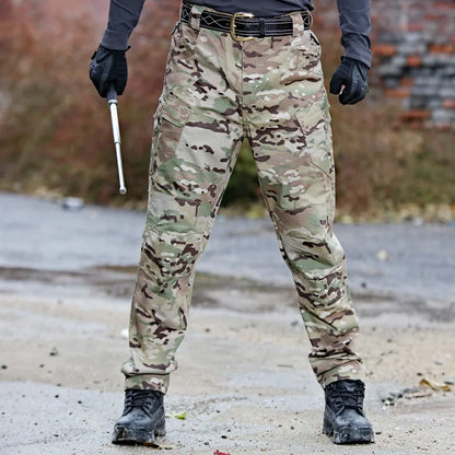 Men's Cargo Pants Multi Pocket Tactical Men Pants Casual Military Army Combat Trousers Waterproof Hiking Pants Plus Size 6Xl