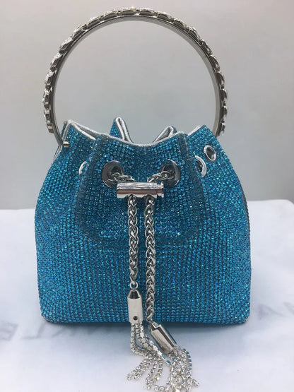 Crystal Shiny Rhinestones Diamond Evening Bag Wedding Party Clutch Purse Luxury Fashion Women Handbag Shoulder Crossbody Bag
