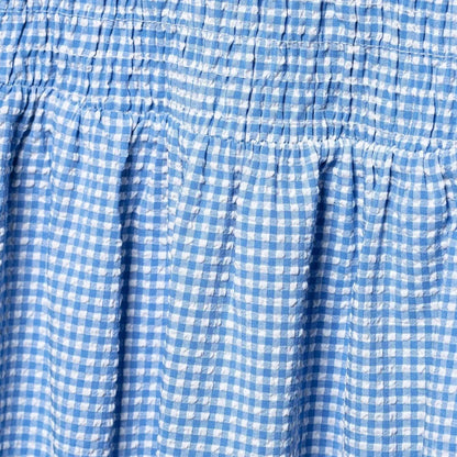 Dress for Women Fashion Summer New Plaid Fold Sleeveless O-neck Midi Vest Dresses French Chic Female Evening Clothing