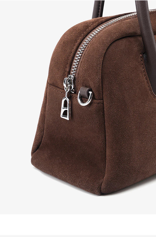 Original Handbags New Suede Bag Commuter Women's Bag Luxury Shoulder Crossbody Bag Boston Bag Handheld Bag