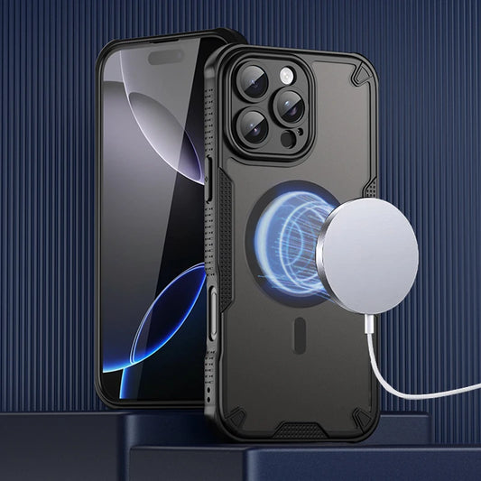 For iPhone 13 Magsafe Wireless Charging Apple 14 Plus Case 13 Pro Translucent iPhone 14 Pro Max Anti-fall Case