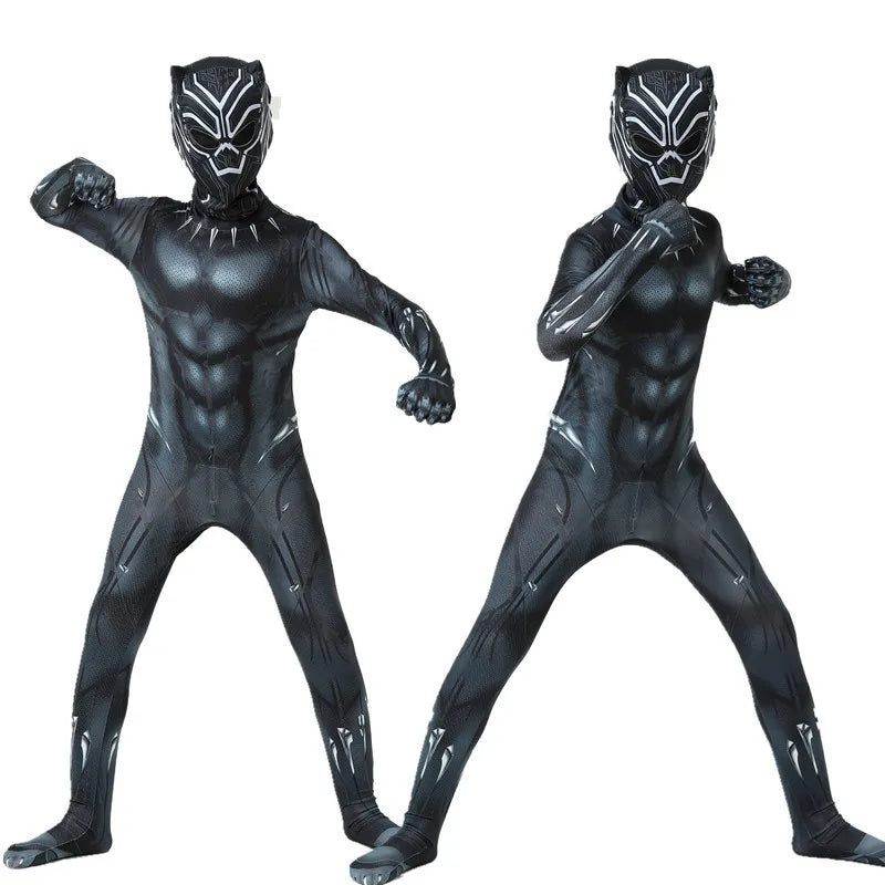 Anime Black Panther And Wizard of Oz Cute Lion Cosplay Costume Bodysuits Children For Men Boys Halloween Superhero Jumpsuits