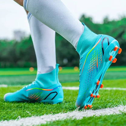 MenOutdoor Football Boots Professional Training Soccer Shoes Soccer Cleats Turf Futsal Match Grass Unisex Non-slip Breathable
