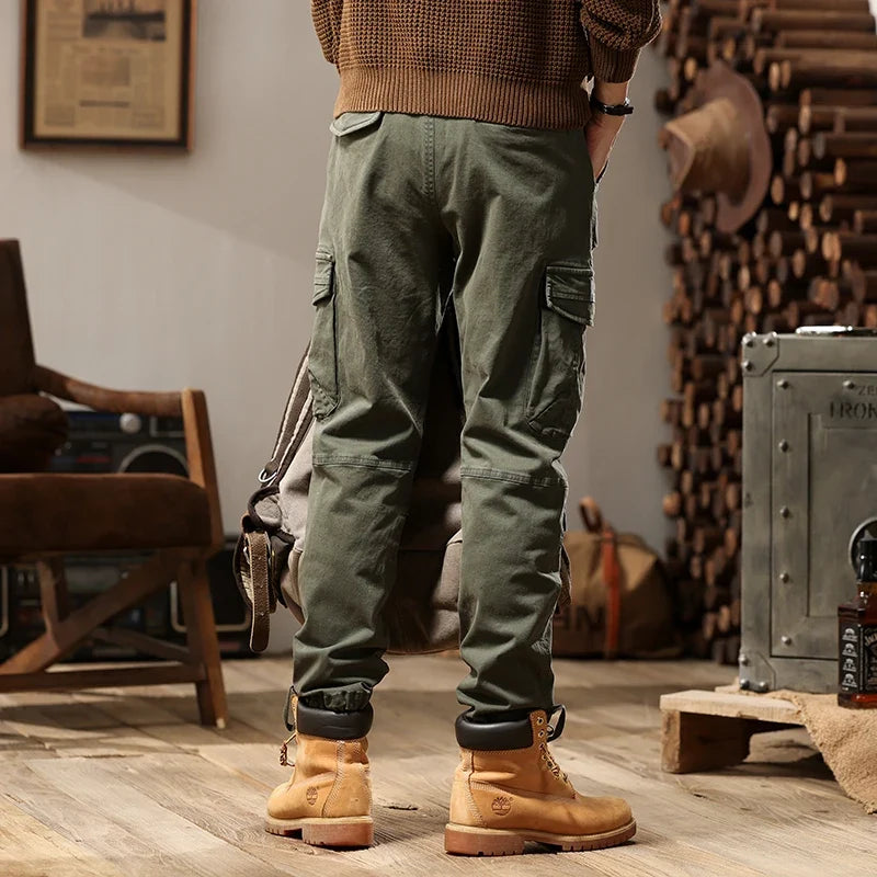 New Men Fashion Military Cargo Army Pants Slim Regualr Straight Fit Cotton Multi Color Camouflage Green Yellow Trousers BL7606