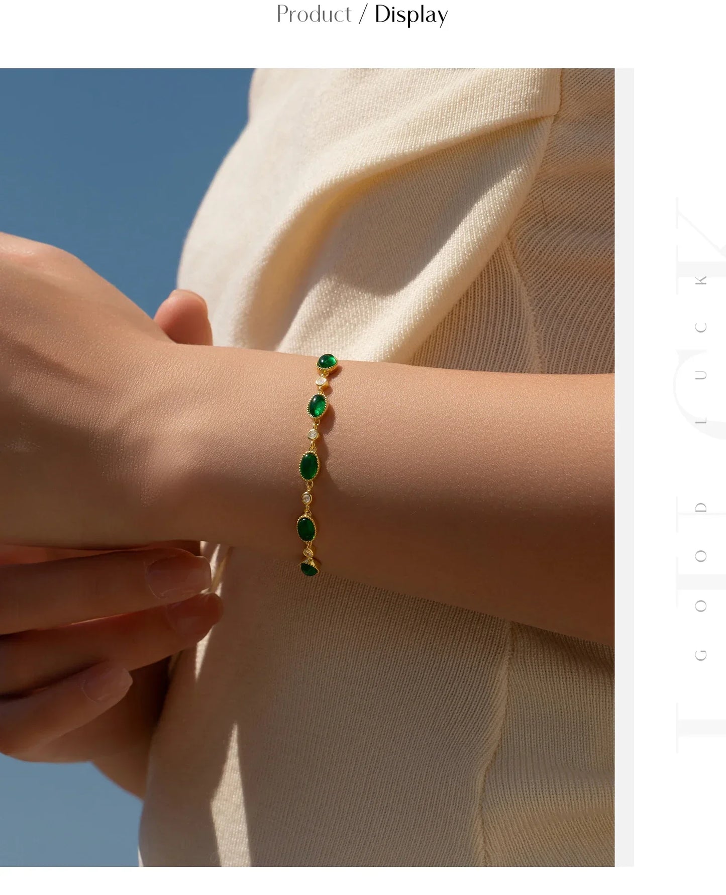 925 Sterling Silver Exquisite Elegant Oval Green CZ Charm Bracelet For Women Golden Color Daily Party Fine Jewelry