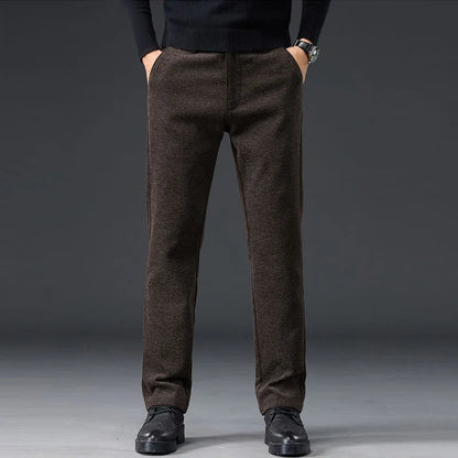 Men's Slim Fit Chenille Long Pants Advanced Business Casual Trousers Trend Autumn Comfortable Daily Wear Male Clothing